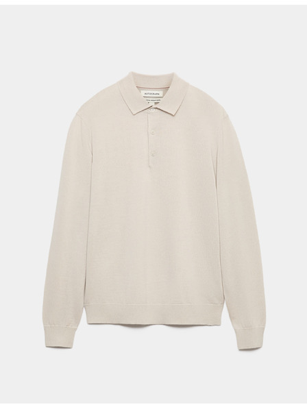 Marks & Spencer Poloshirt aus reiner, extra feiner Merinowolle Marks & Spencer beige