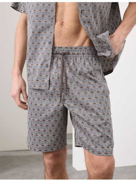 Marks & Spencer Pyjama-Shorts mit Druck und hohem Baumwollanteil Marks & Spencer blau