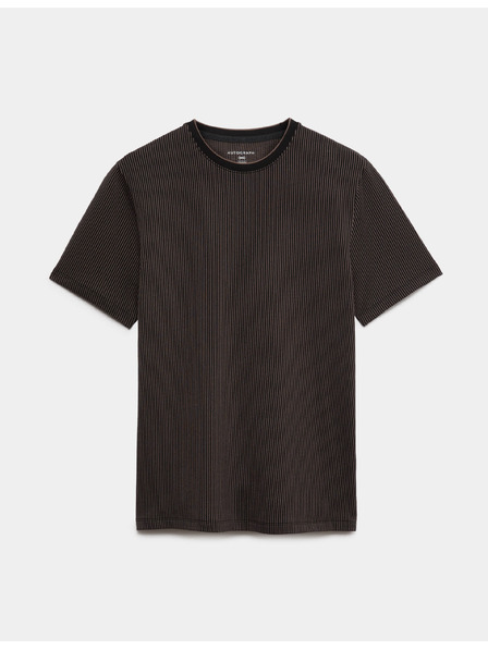 Marks & Spencer Geripptes T-Shirt mit hohem Supima-Baumwollanteil Marks & Spencer braun