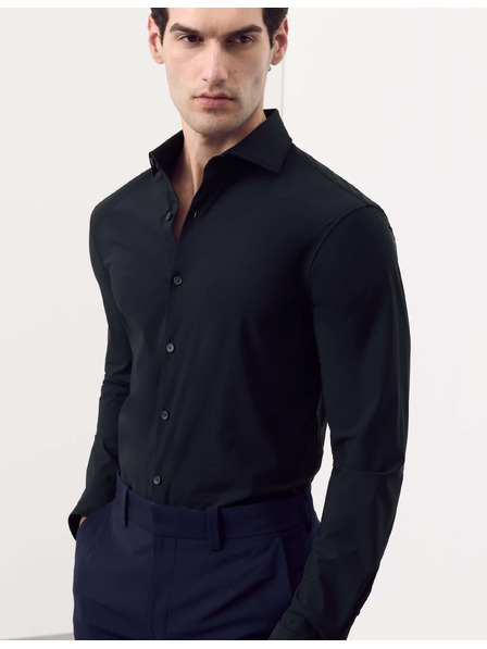 Marks & Spencer Stretch-Funktionshemd Schmaler Schnitt Marks & Spencer Marineblau