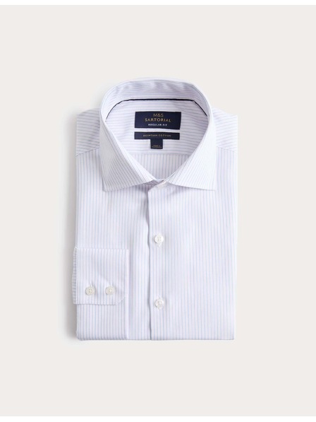 Marks & Spencer Popeline-Hemd Klassischer Schnitt aus reiner ägyptischer Baumwolle Marks & Spencer rosa