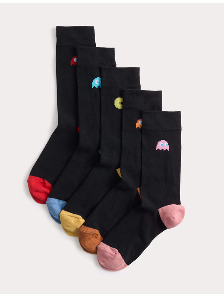 Marks & Spencer Pac-Man™ Socken mit hohem Baumwollanteil, 5er Pack Marks & Spencer schwarz