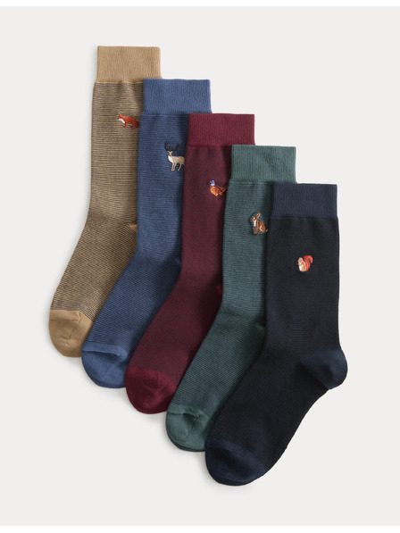 Marks & Spencer 5 Paar Cool & Fresh™ Woodland Socken Marks & Spencer Mehrfarbig