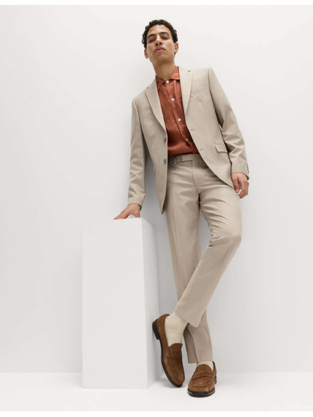 Marks & Spencer Anzugsakko in schmaler Passform Marks & Spencer Creme