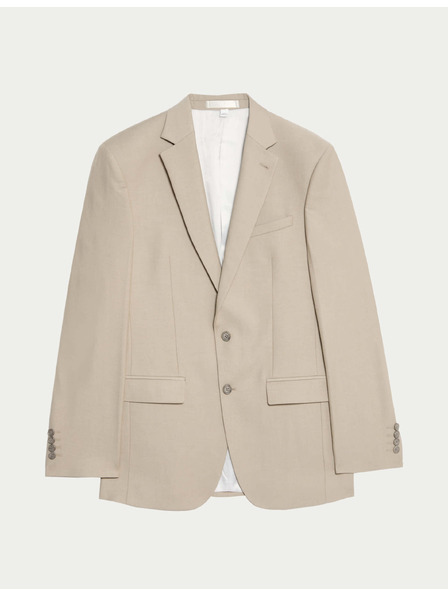 Marks & Spencer Anzugsakko mit Stretch, klassische Passform Marks & Spencer Creme