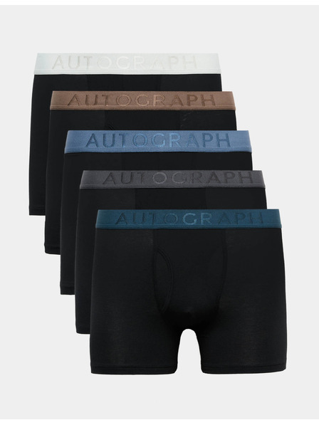 Marks & Spencer 5er-Pack feine Herren-Hüft-Boxershorts (Hipsters) Marks & Spencer Schwarz
