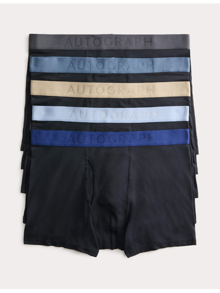 Marks & Spencer Außergewöhnlich weiche Baumwoll-Slip, 5er-Pack Marks & Spencer Schwarz