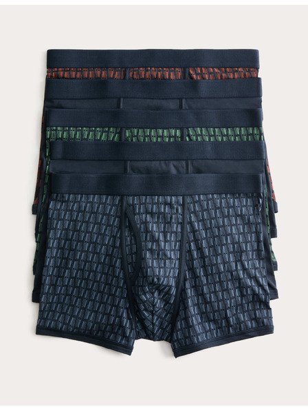 Marks & Spencer Baumwoll-Slip mit Fliesenmuster, 3er-Pack Marks & Spencer Marineblau