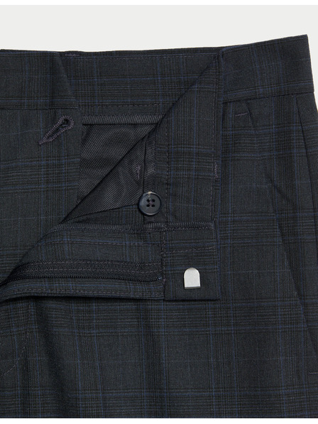 Marks & Spencer Karierte Anzughose mit leicht verengter Passform Marks & Spencer Marineblau