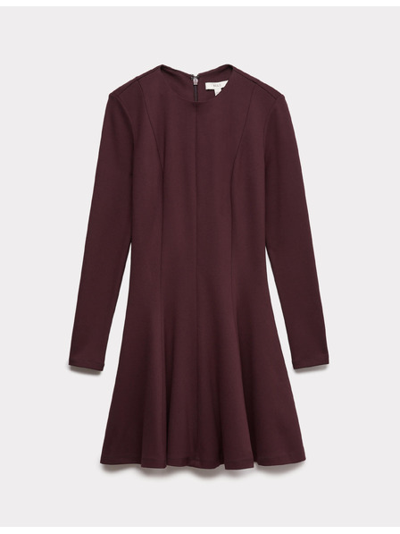 Marks & Spencer Jersey-ausgestelltes Miniatur-Kleid mit Halsausschnitt Marks & Spencer braun