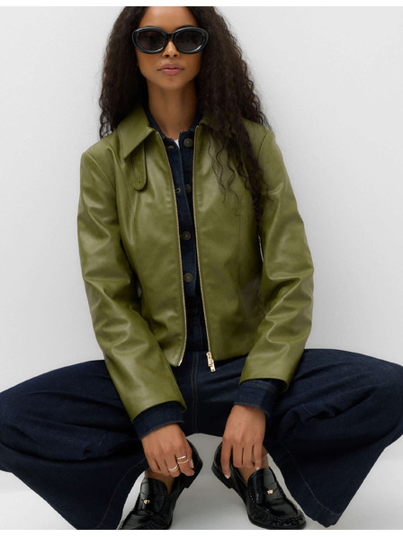 Marks & Spencer Harrington-Jacke aus Kunstleder Marks & Spencer grün