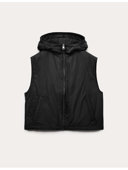 Marks & Spencer Kurzhoody mit Polsterung und Kapuze Marks & Spencer schwarz