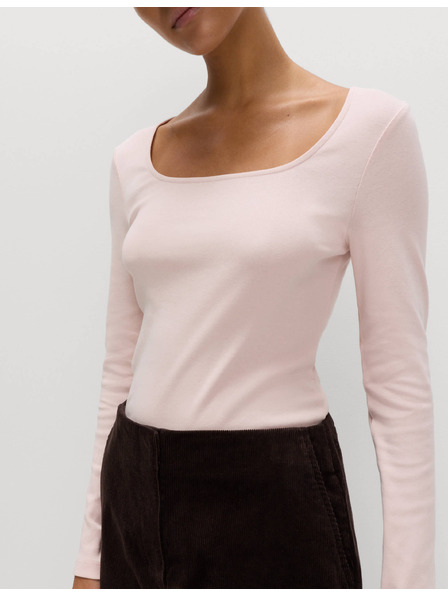 Marks & Spencer Top aus reiner Baumwolle mit eckigem Ausschnitt Marks & Spencer rosa