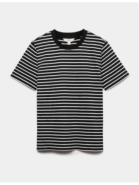 Marks & Spencer T-Shirt mit Rundhalsausschnitt aus reiner Baumwolle Marks & Spencer schwarz