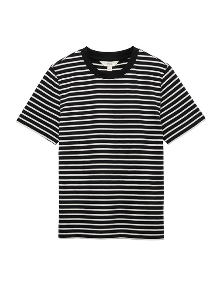 Marks & Spencer T-Shirt mit Rundhalsausschnitt aus reiner Baumwolle Marks & Spencer schwarz
