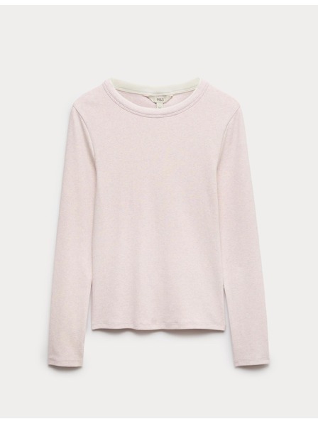 Marks & Spencer Doppellagiges Top mit hohem Baumwollanteil Marks & Spencer rosa