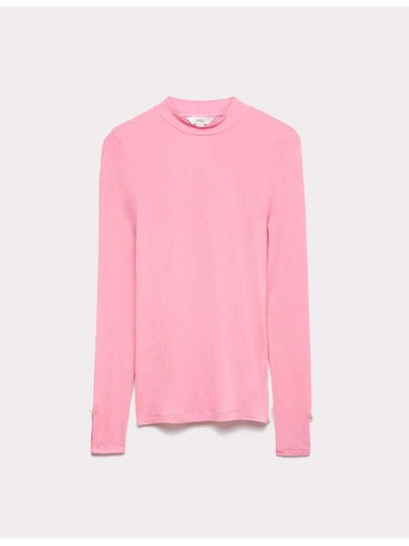 Marks & Spencer Jersey-Top Second Skin mit Rollkragen und hohem Modalanteil Marks & Spencer rosa