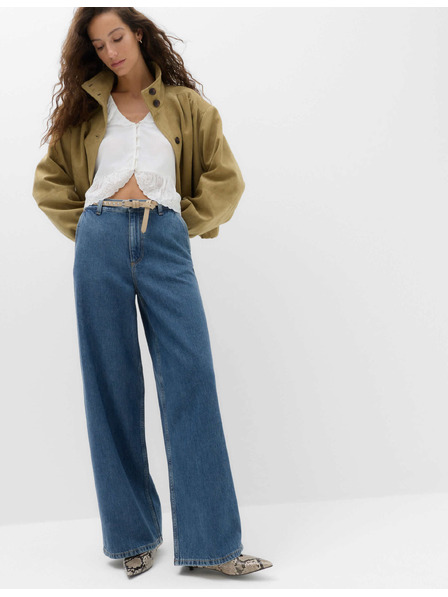 Marks & Spencer Elegante Jeans mit weitem Bein und hohem Bund von Marks & Spencer navy