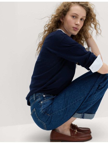 Marks & Spencer Jeans im Jungenstil bis zum Knöchel mit mittlerem Bund Marks & Spencer Marineblau