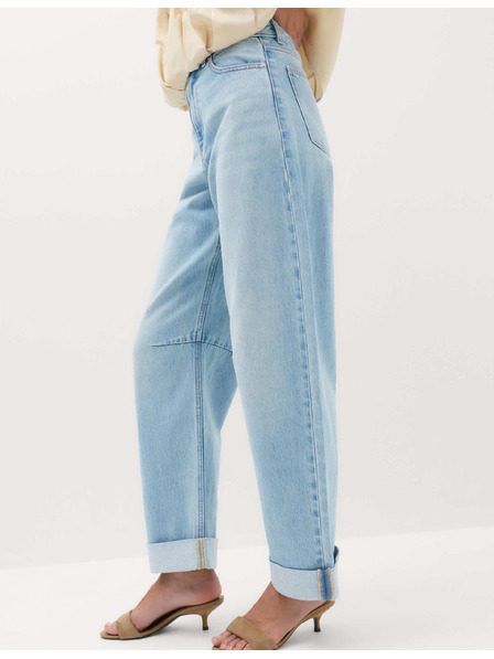 Marks & Spencer Jeans mit hohem Bund, geradem Schnitt und Saumabschlag Marks & Spencer Marineblau
