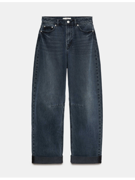 Marks & Spencer Jeans mit hohem Bund, geradem Schnitt und Saumabschlag Marks & Spencer Blau