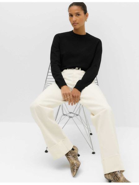 Marks & Spencer Pullover mit Rundhalsausschnitt aus luftiger Garne Marks & Spencer Schwarz