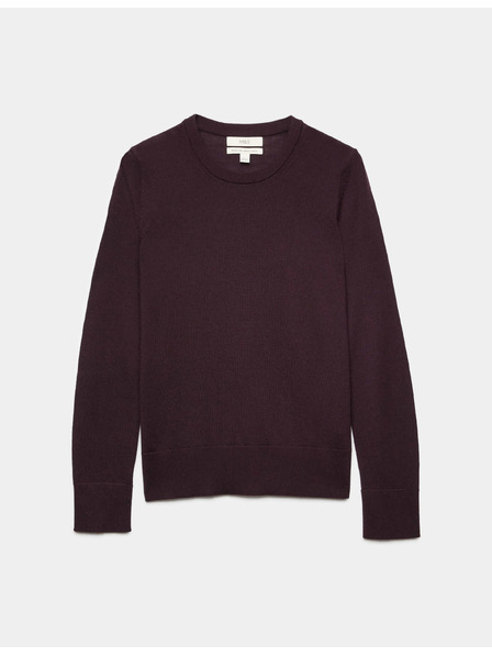 Marks & Spencer Pullover mit Rundhalsausschnitt aus reiner Merinowolle Marks & Spencer Violett