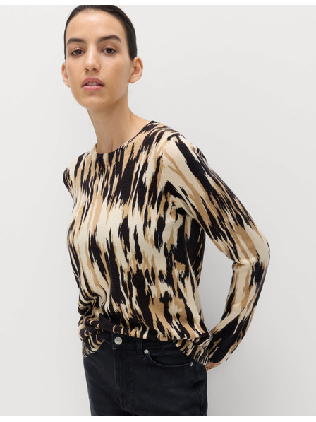 Marks & Spencer Flauschiger Pullover mit abstraktem Muster Marks & Spencer creme