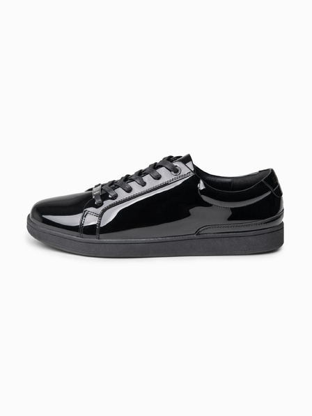 Ombre Clothing Herren-Sneaker mit lackierter Oberfläche – schwarz V1 OM-FOSL-0229 Ombre Clothing