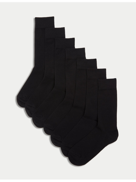 Marks & Spencer Sieben Paar schwarze Marks & Spencer Cool & Fresh™ Herrensocken