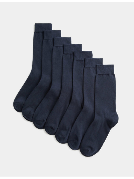 Marks & Spencer Set aus sieben Paar Marks & Spencer Cool & Fresh™ Socken für Herren in Marineblau