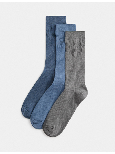 Marks & Spencer Drei Paar Herrensocken in blau und grau Marks & Spencer