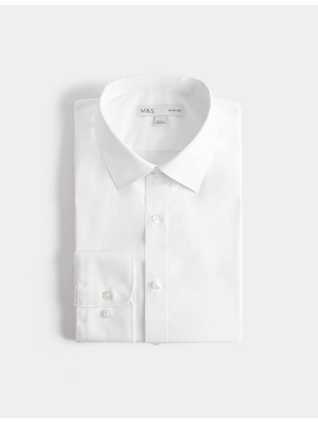 Marks & Spencer Slim Fit Hemd, bügelleicht Marks & Spencer weiß