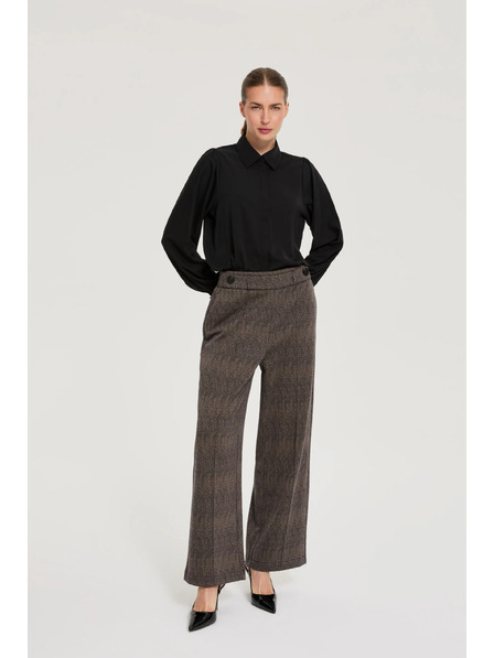 Moodo Braune Hose mit weiten Hosenbeine von Moodo