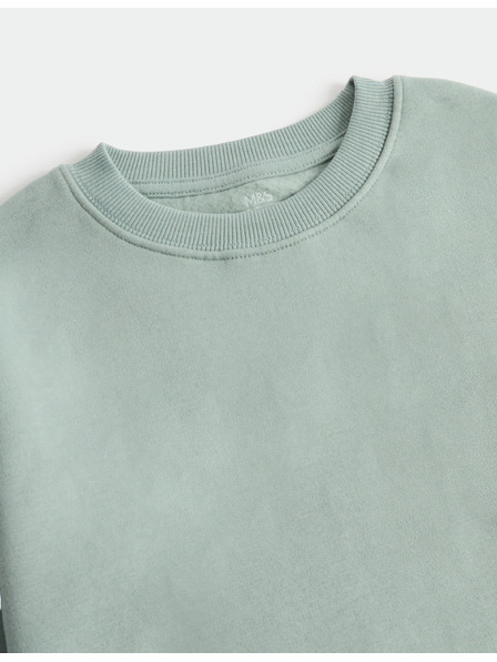 Marks & Spencer Sweatshirt mit hohem Baumwollanteil (2–8 Jahre) Marks & Spencer Grün