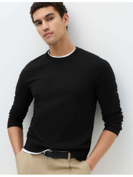 Marks & Spencer Pullover mit Rundhalsausschnitt aus luftiger Garne Marks & Spencer Schwarz