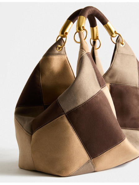 Marks & Spencer Weiches Patchwork-Schultertasche Marks & Spencer Mehrfarbig
