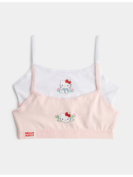 Marks & Spencer Verkürzte Tops mit Hello Kitty™ Motiv, hoher Baumwollanteil, 2er Pack (7–16 Jahre) Marks & Spencer rosa