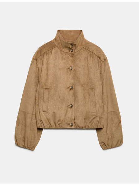 Marks & Spencer Kurze Wildlederjacke mit Stehkragen Marks & Spencer braun