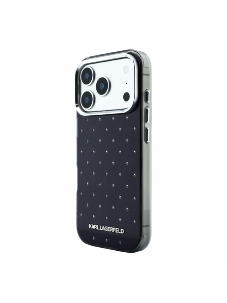 Karl Lagerfeld Karl Lagerfeld IML Rhinestones Allover Magsafe Rückseitenschutz für iPhone 18 Pro Schwarz