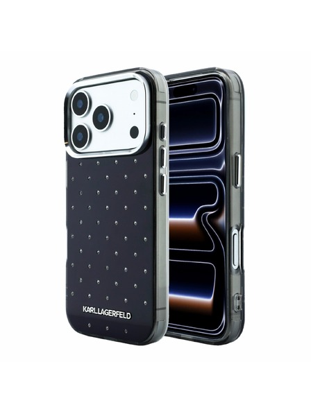 Karl Lagerfeld Karl Lagerfeld IML Rhinestones Allover Magsafe Rückenschale für iPhone 18 Pro Max Schwarz