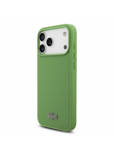 Lacoste Lacoste PVC Iconic Petit Pique Metal Logo MagSafe Rückenschale für iPhone 18 Pro Max Estragon