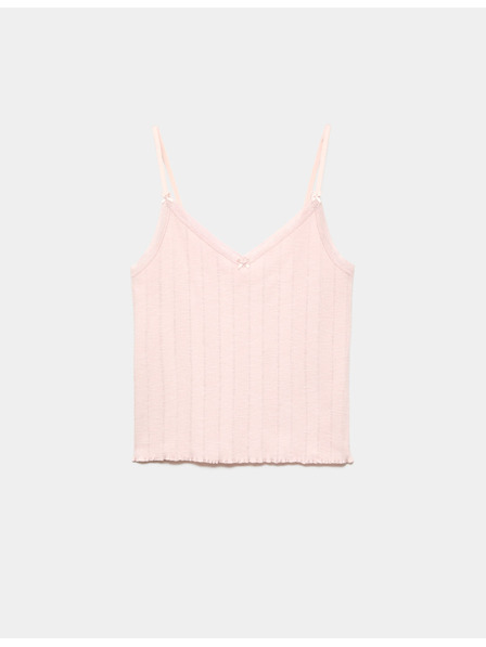 Marks & Spencer Pyjama-Trägertop mit gehäkeltem Muster und Spitze aus grober Maschenware Marks & Spencer rosa