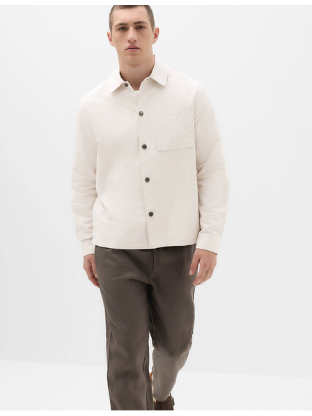 Marks & Spencer Hemd aus Leinen- und Baumwollmischung in normaler Passform Marks & Spencer beige