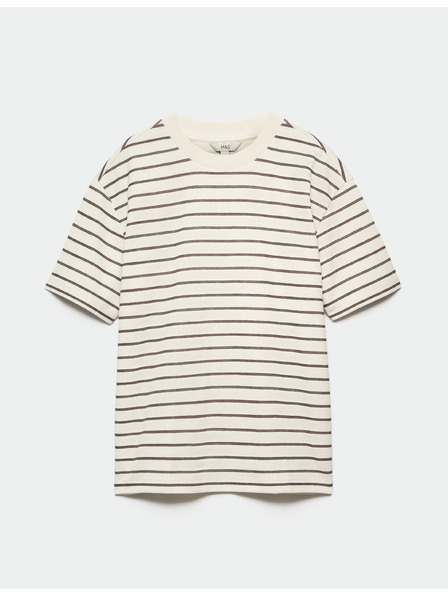 Marks & Spencer Bretonisches T-Shirt mit Struktur und hohem Baumwollanteil Marks & Spencer braun
