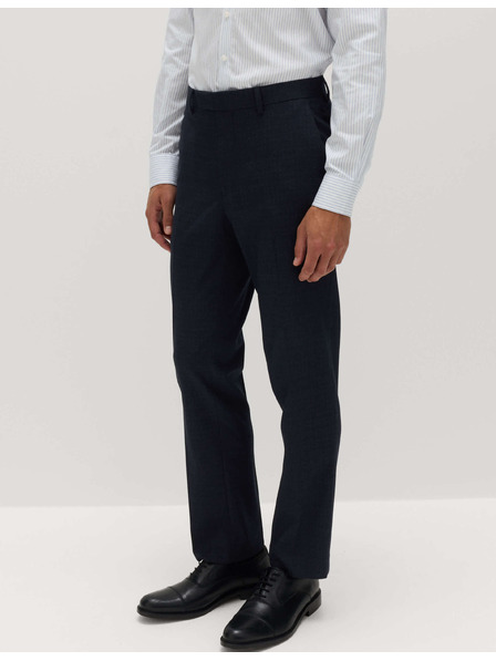 Marks & Spencer Stretch-Anzughose mit normaler Passform und Struktur Marks & Spencer marineblau