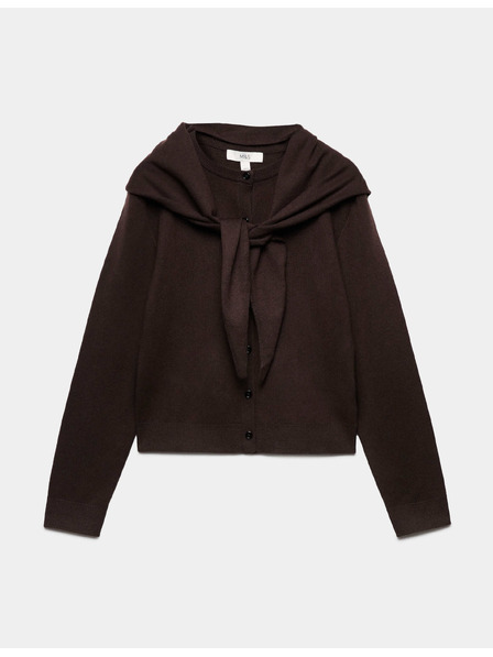 Marks & Spencer Knopfpullover aus leichter Faser mit Schalkragen Marks & Spencer braun