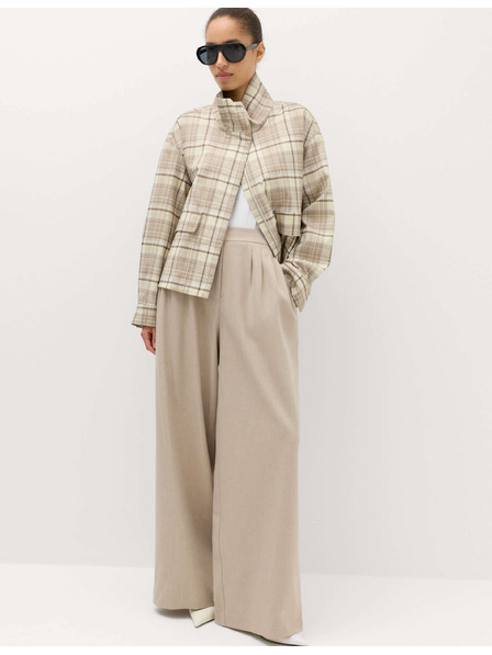 Marks & Spencer Hose mit breiten Beinen und Bundfalten Marks & Spencer mehrfarbig