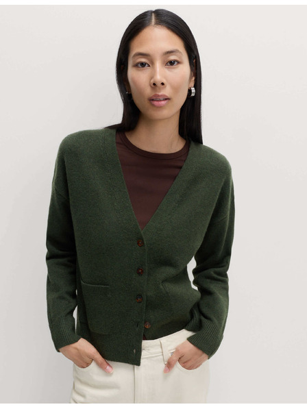 Marks & Spencer Strickjacke mit V-Ausschnitt aus luftiger Faser Marks & Spencer grün