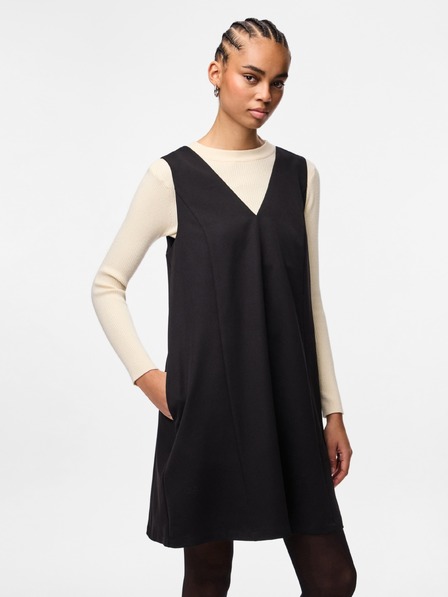 Pieces Schwarzes ärmelloses Kleid KAMIL